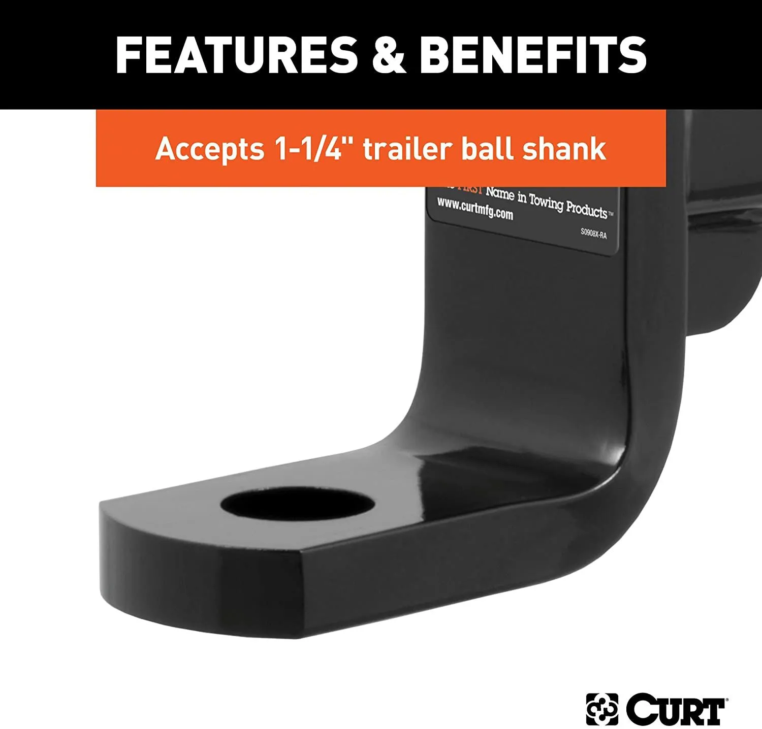 BALL MOUNT 4IN DROP SOLID SHAN